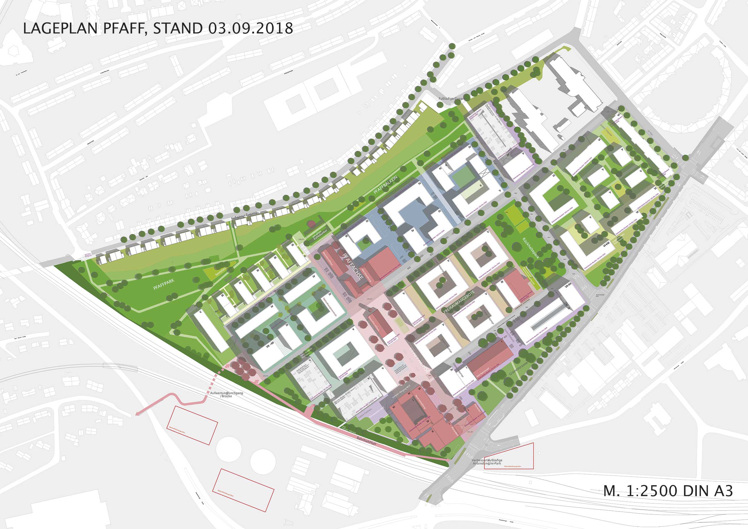 2. Fortschreibung des Städtebaulichen Rahmenplans  Pfaff (Beschluss vom 12.11.2018) <br> (Quelle: ASTOC/Mess)